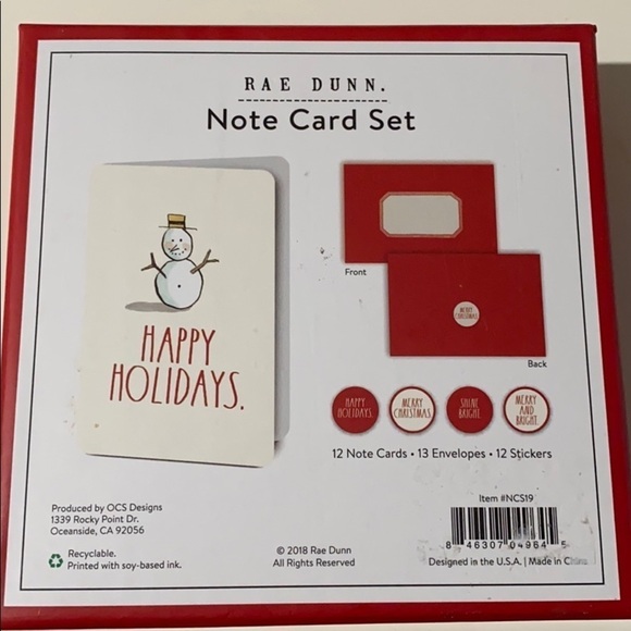 Rae Dunn “HAPPY HOLIDAY” CHRISTMAS CARDS - Picture 2 of 4